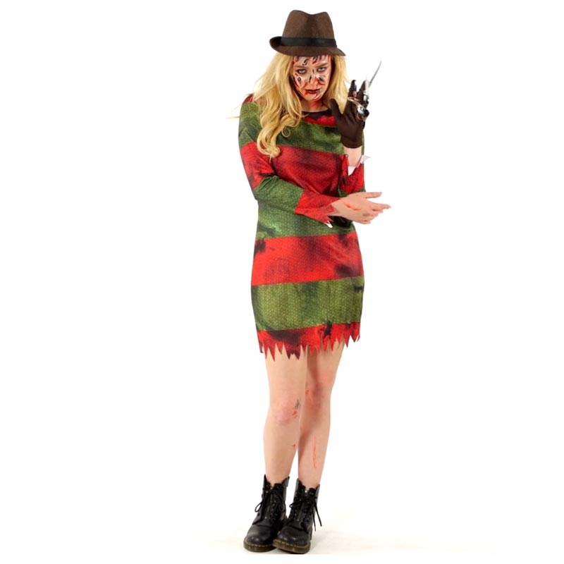 Freddy Krueger women's striped Halloween dress
